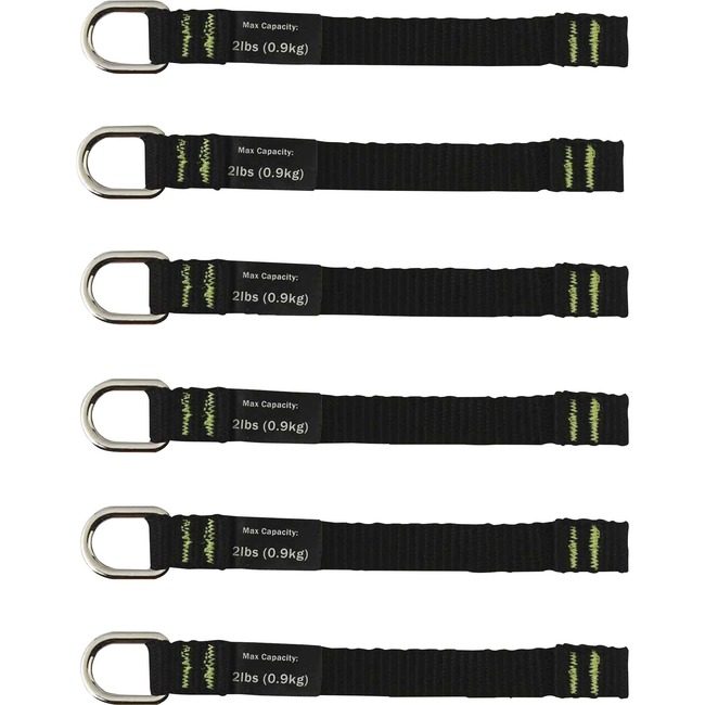 Ergodyne WEB TAILS 6-PK Long Black EGO19705