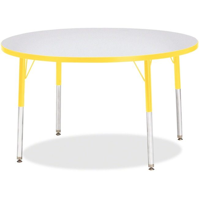 Jonti-Craft, Inc. Table Activity 42"RND Gy/Yw JNT6468JCE007