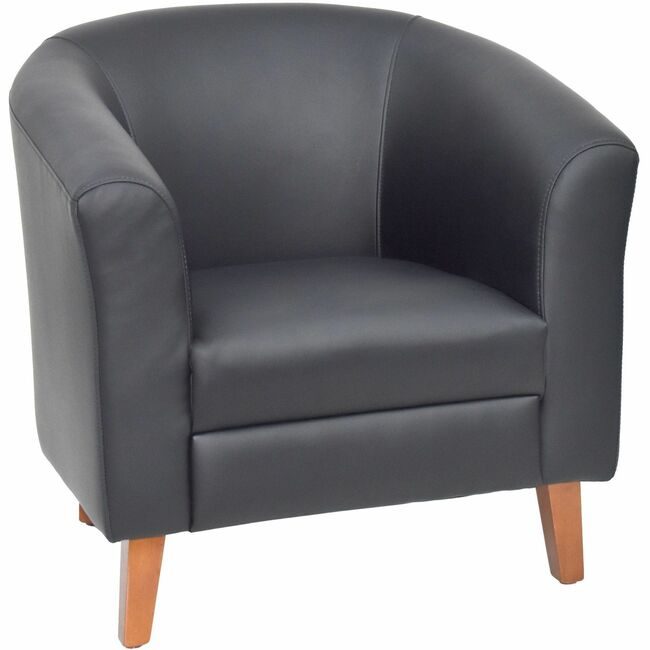 Lorell Chair Club Leather Black LLR82098