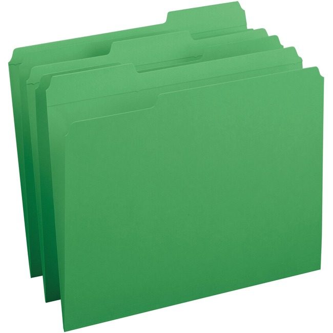Business Source Folder Rnfrcd Tab Green BSN03174