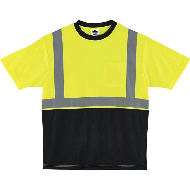 Ergodyne T-Shirt Black Front L Lime EGO22504