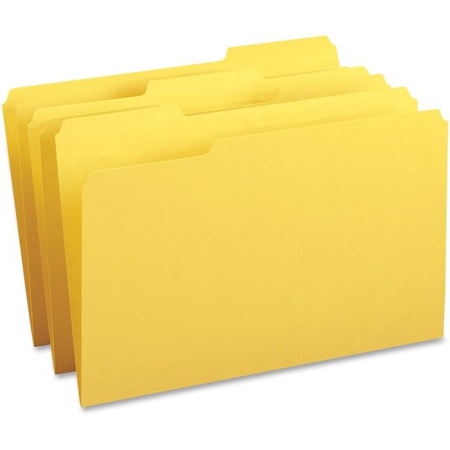 Business Source Folder File 1/3 CUT Legal Yellow BSN99722
