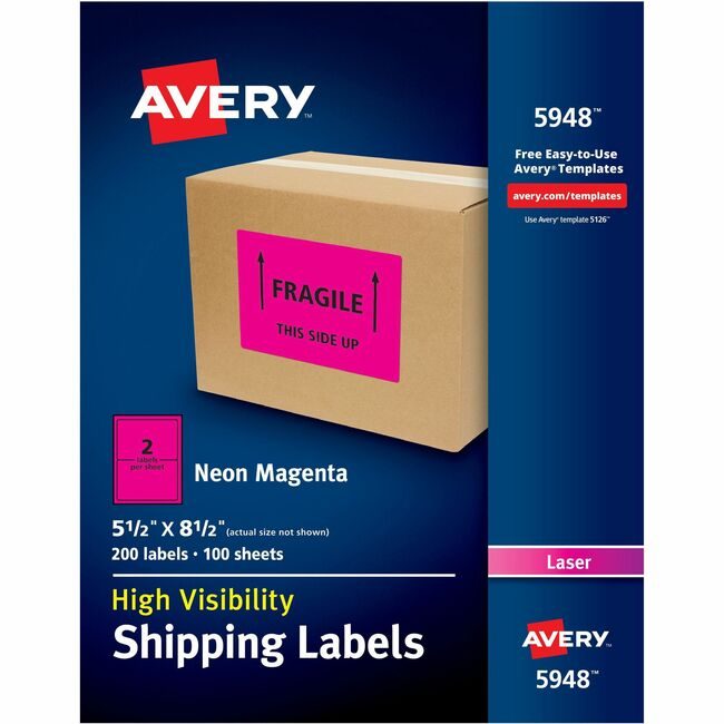 Avery Products Corporation Label Ship Neon 5.5X8.5 Ma AVE5948