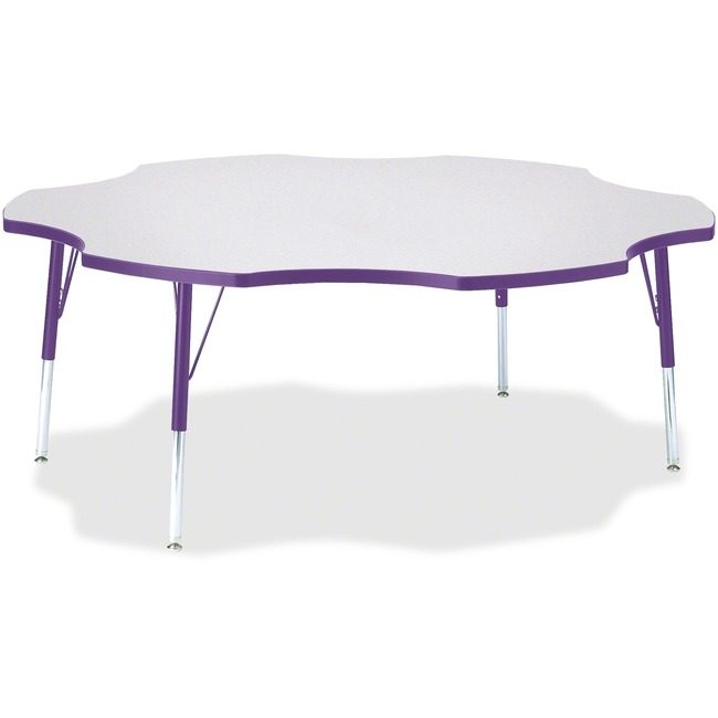 Jonti-Craft, Inc. Table Six Leaf 60" Gy/Pe JNT6458JCE004