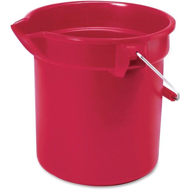 Rubbermaid Commercial Products Bucket 10 QT Red RCP296300RD