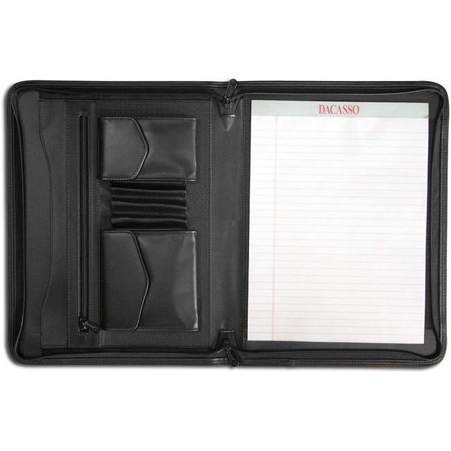 Dacasso Port Lthr Zip-Arnd Black DACE1004