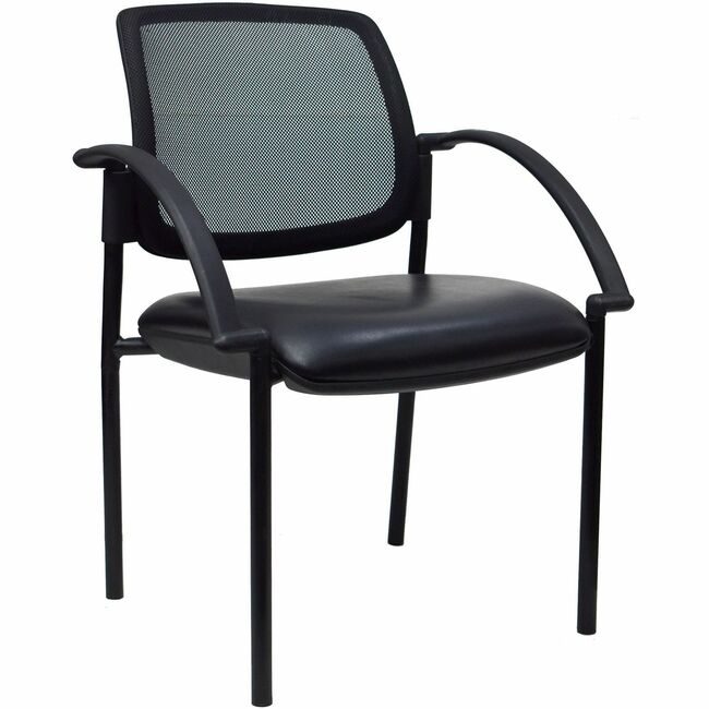 Lorell Chair Guest Faux Lth Black LLR60462