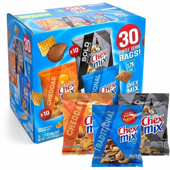 Varies / verify SKU SKU-LEVEL VERIFICATION REQUIRED Food Chex Mix 30 Count GRR22000787