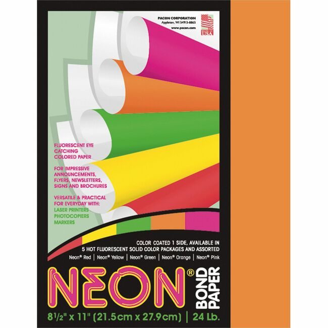 Pacon Corporation Paper Bond Neon 24# Letter Organizer PAC104318