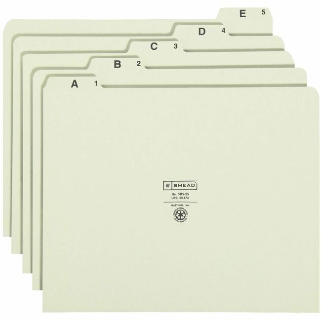 Smead Manufacturing Co. Guide File Prsbrd Letter A-Z SMD50376
