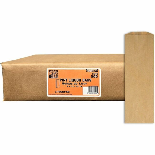 AJM Packaging Corporation Bag Paper Pint Liquor AJMLP35NP5CES