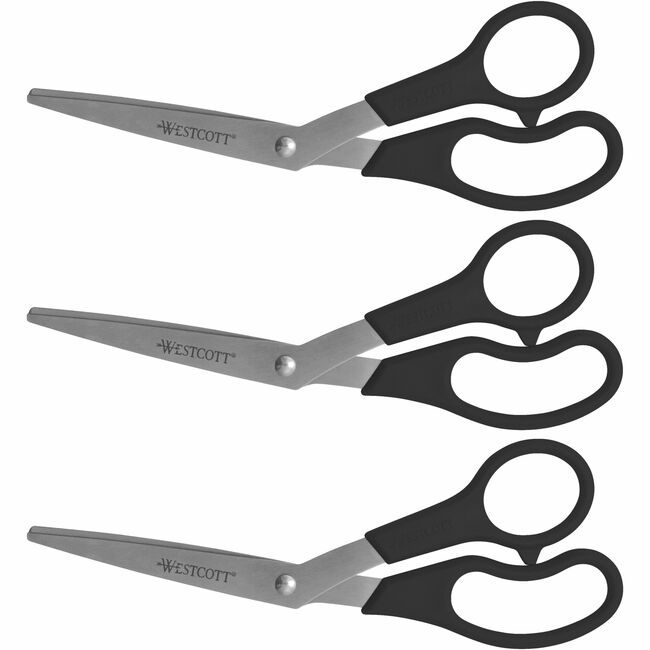 Westcott / Acme United Acme United Corporation Westcott / Scissors Pnt Bent 8" 3 Pack Black ACM13402