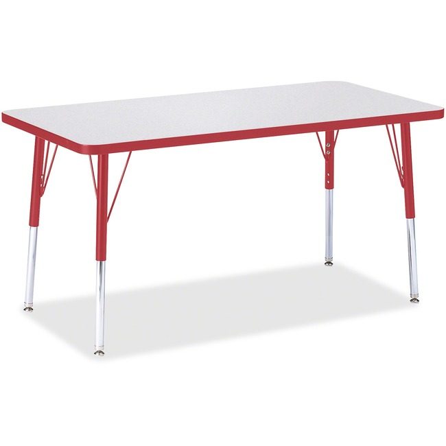 Jonti-Craft, Inc. Table Rectangle 24X48 Gy/Rd JNT6403JCA008