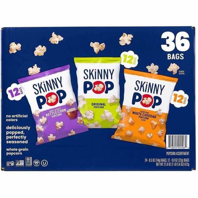 Varies / verify SKU SKU-LEVEL VERIFICATION REQUIRED Food Popcrn Skinny Vrt 36 GRR22001049