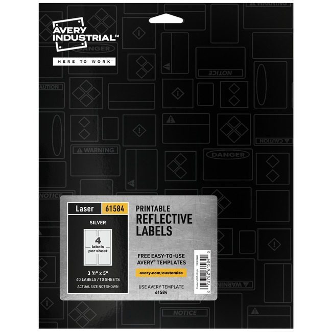 Avery Products Corporation Label Reflect 3.5X5 AVE61584