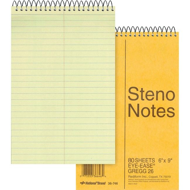Dominion Blueline, Inc. Schneider Vizz Book Steno Gregg 80SH Green RED36-746
