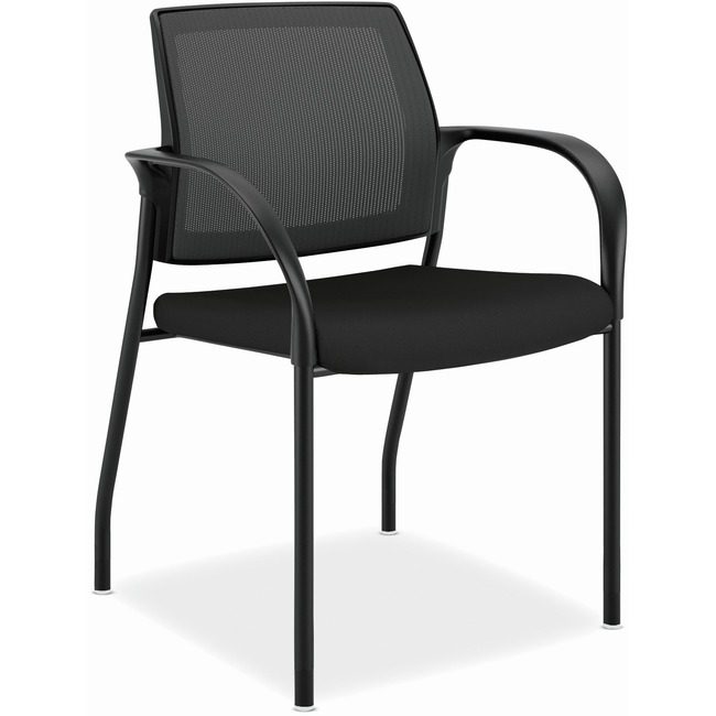 The HON Company Chair Stck Mshbck W/Arms Black HONIS108IMCU10