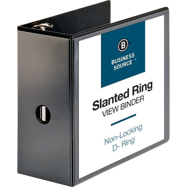 Business Source Binder View D-Ring 5" Black BSN28451