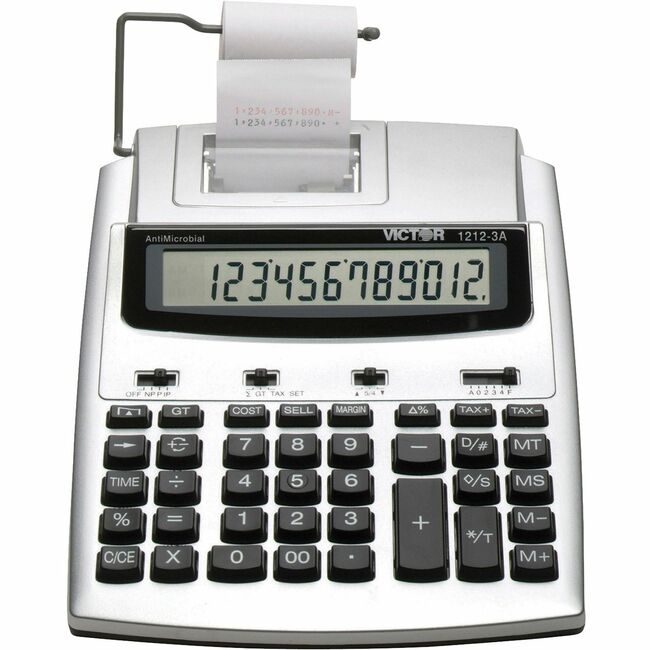 Victor Technology Calc Prt Dsply 12DGT 2CLR VCT1212-3A