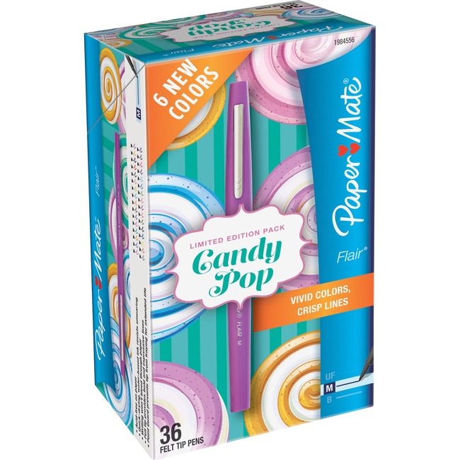 Newell Brands Paper Mate Pen Flair Cndypop Medium 36 Count PAP1984556