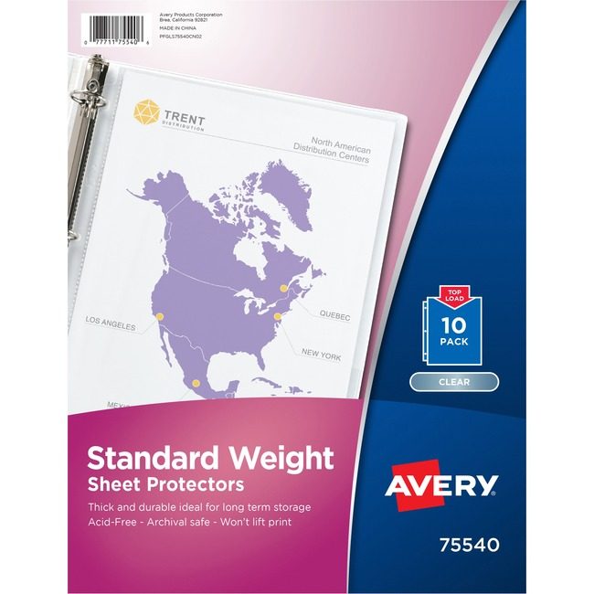 Avery Products Corporation Protector Sht Stdwt TOP10PK AVE75540