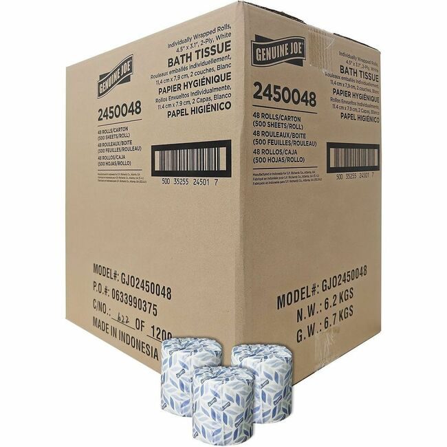 Genuine Joe Tissue Bath 2PLY 500SH White GJO2450048