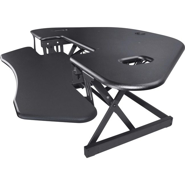 Lorell Riser Desk Crnr Adj 46" Black LLR82014