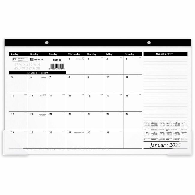 ACCO Brands AT-A-GLANCE Calendar Deskpad Compact AAGSK14-00