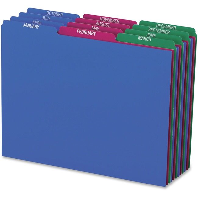 Pendaflex Guide Polyfle Mth Letter Assorted PFX40144