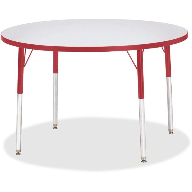 Jonti-Craft, Inc. Table Activity 42"RND Gy/Rd JNT6468JCA008