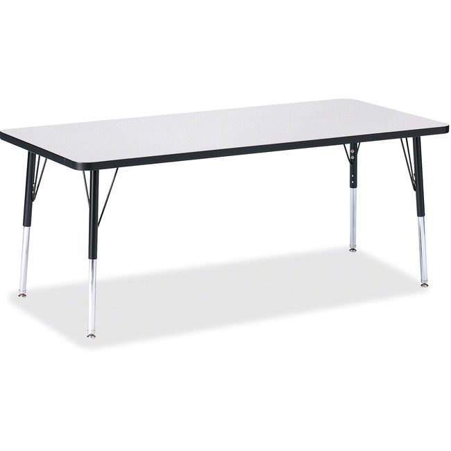 Jonti-Craft, Inc. Table Rectangle 30X72 Gy/Bk JNT6413JCE180