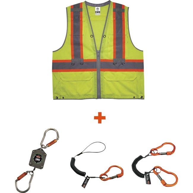 Ergodyne Tether Vest 4X/5X Lime Kit EGO24189