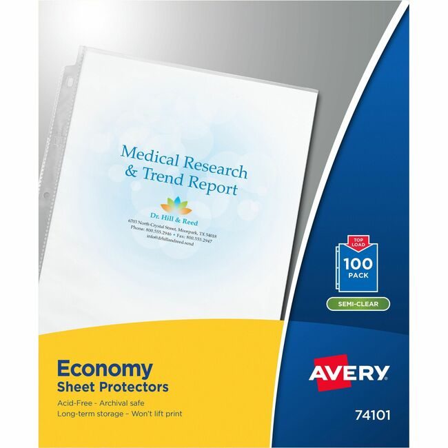 Avery Products Corporation Protector Sheet Nonstk Semi AVE74101