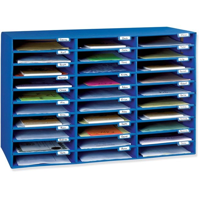 Pacon Corporation Mailbox 30-SLOT Blue PAC001318