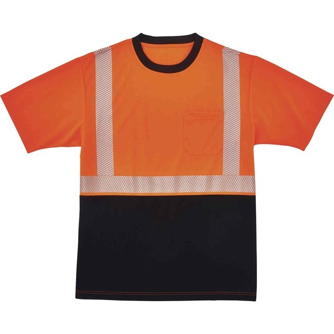 Ergodyne T-Shirt Black Front 2X Orng EGO22586