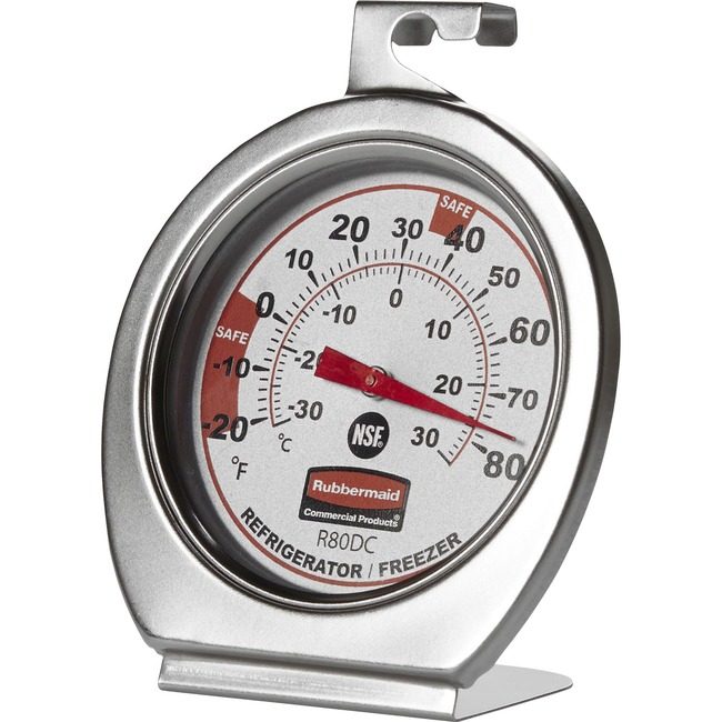 Rubbermaid Commercial Products Thermometer Rfrdg/Frzr Ss RCPPELR80DCCT