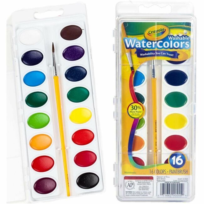 Crayola LLC Paint Watercolors Wsh 16 Count CYO53-0555