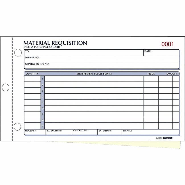 Dominion Blueline, Inc. Schneider Vizz Form Purchs Mat Req 2-PART RED1L114