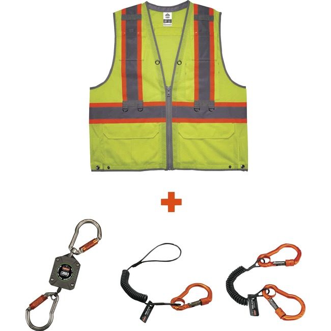 Ergodyne Tether Vest 2X/3X Lime Kit EGO24187