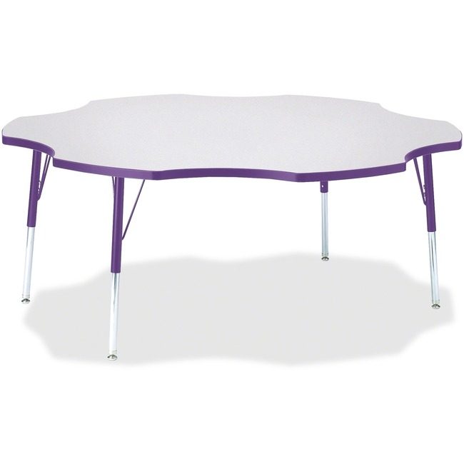 Jonti-Craft, Inc. Table Six Leaf 60" Gy/Pe JNT6458JCA004
