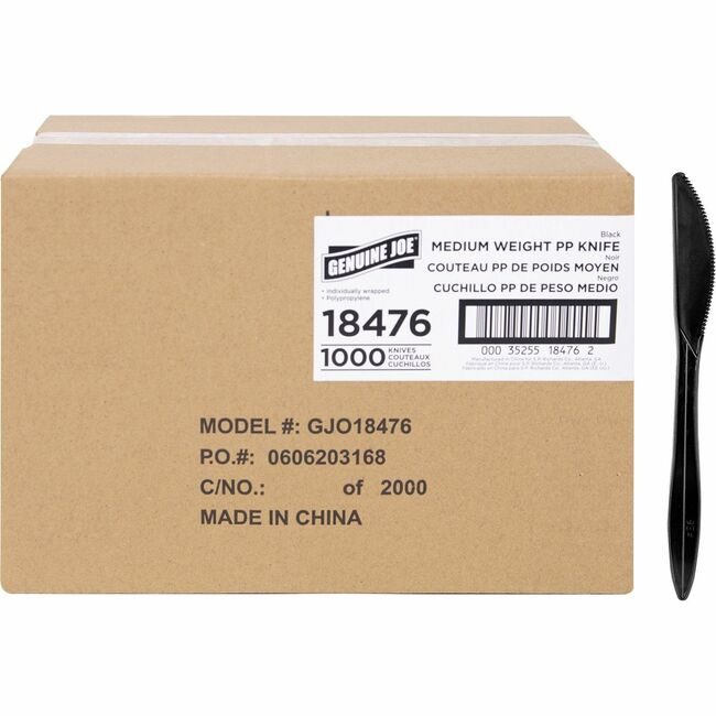 Genuine Joe Knife Mwpp Black Wrapped GJO18476