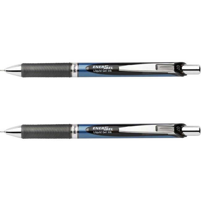 Pentel of America Pen Energel Dlx Ndl 2 Pack Black PENBLN77BP2A