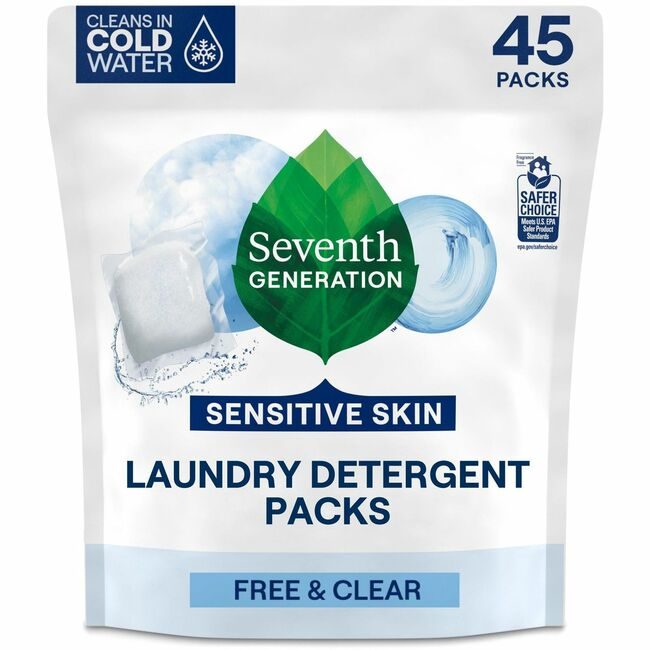 Seventh Generation Detergent Laundry 45 PACKS SEV22977