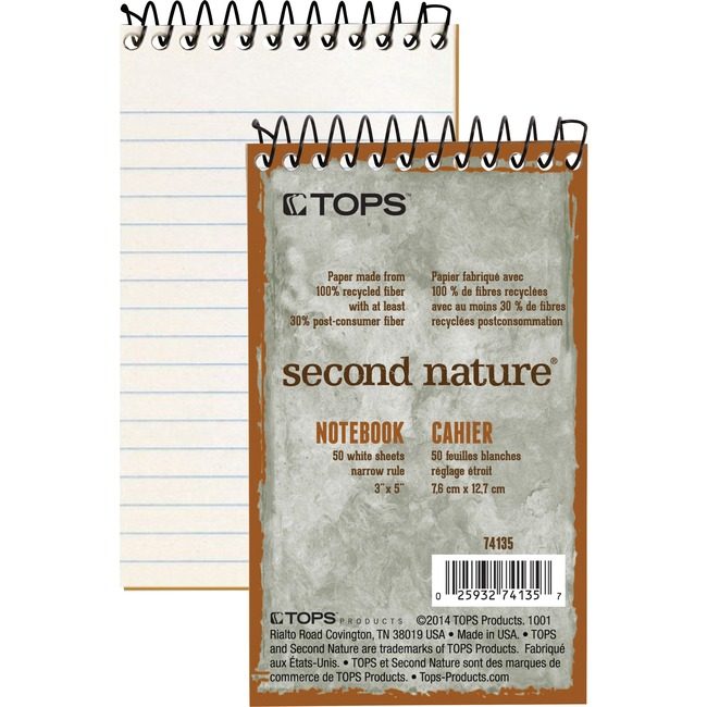 TOPS Products Notebook Narrld 50CNT 3X5 TOP74135
