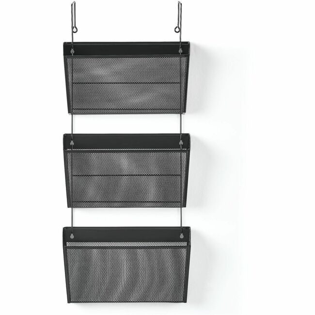 Lorell File Mesh Wall 3PCKT Black LLR84135CT