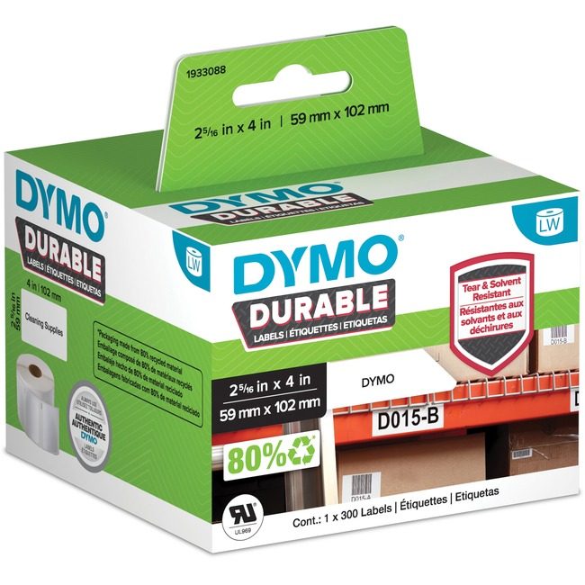 Newell Brands DYMO Label Lw Durable 2-5/16"X4" DYM1933088