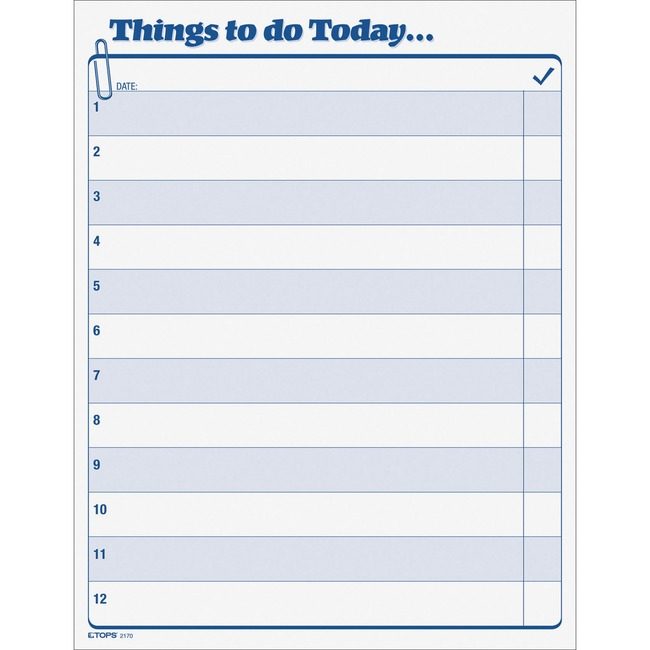 TOPS Products Pad Things To Do Today 100S TOP2170