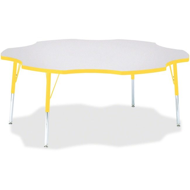 Jonti-Craft, Inc. Table Six Leaf 60" Gy/Yw JNT6458JCA007