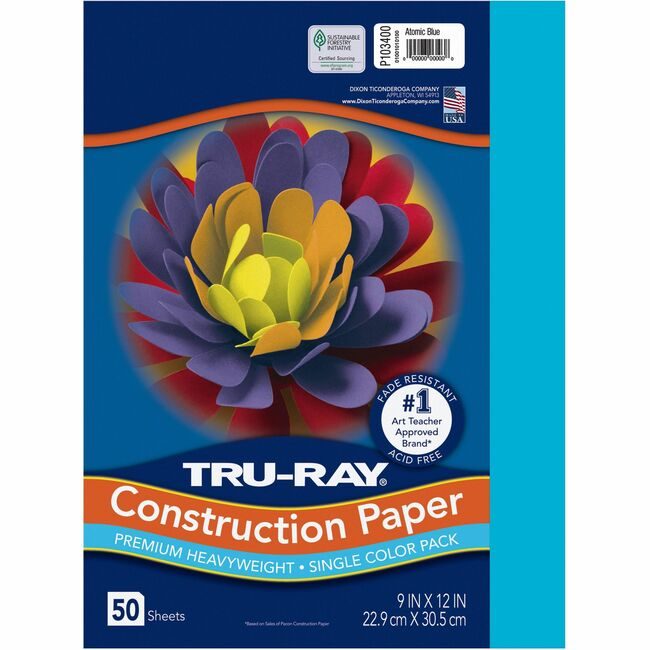 Pacon Corporation Paper Const 9X12 Atomic Be PAC103400