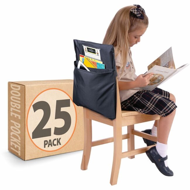 The Original Seat Sack Company Pckt Chr Double 17IN 25 Pack Black SSK27193